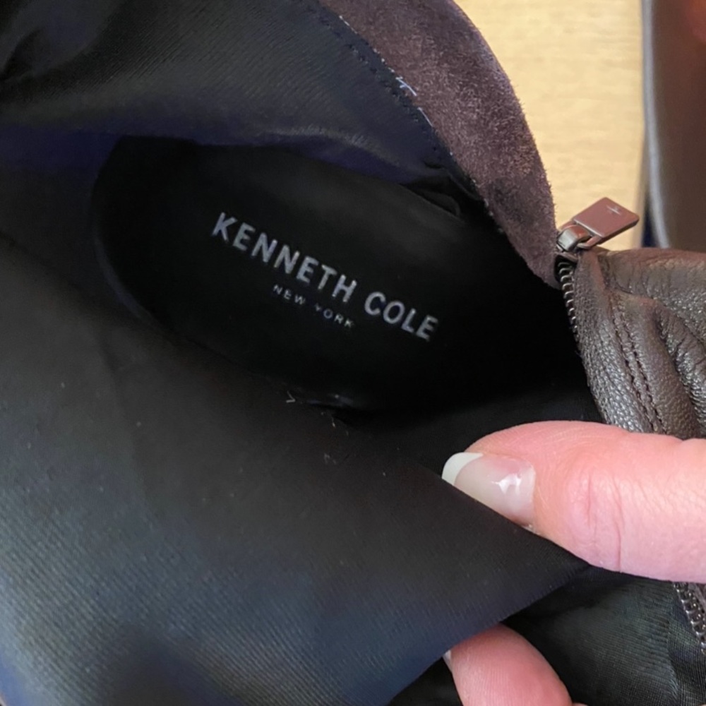 Kenneth Cole brown leather boots worn 1x - Picture 3 of 5